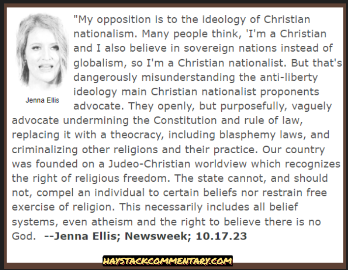 Jenna Ellis - Christian Nationalism