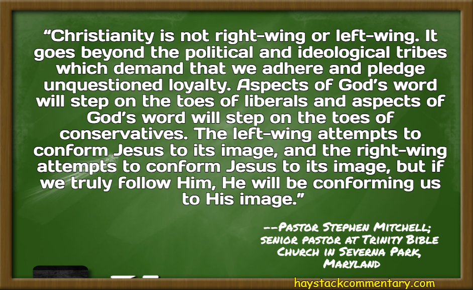 Christianity is not right-wing or left-wing